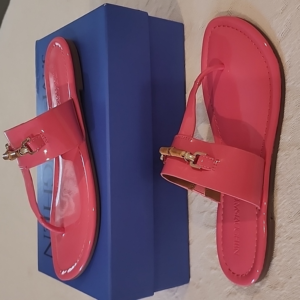 Vibrant  Sandals with Gold And Bamboo Accents